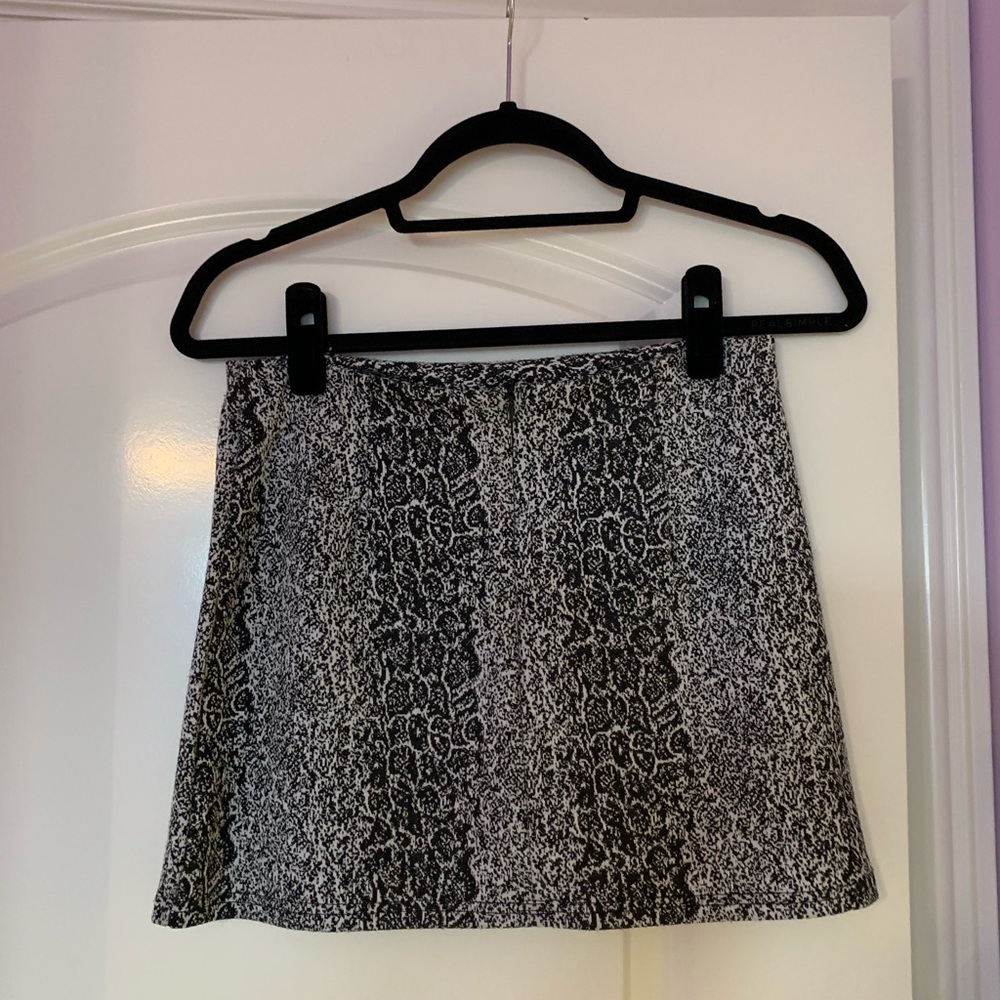 LF Black Snake Skin Mini Skirt